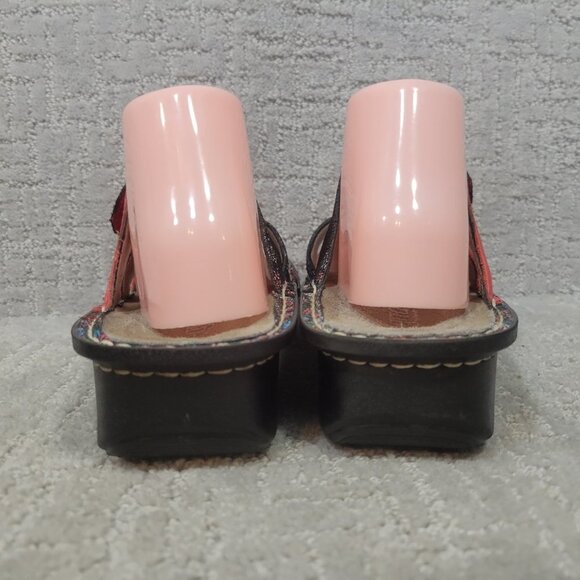 Alegria PG Lite Womens Size 42 Slide Leather Floral Wedge Sandals - Picture 9 of 11